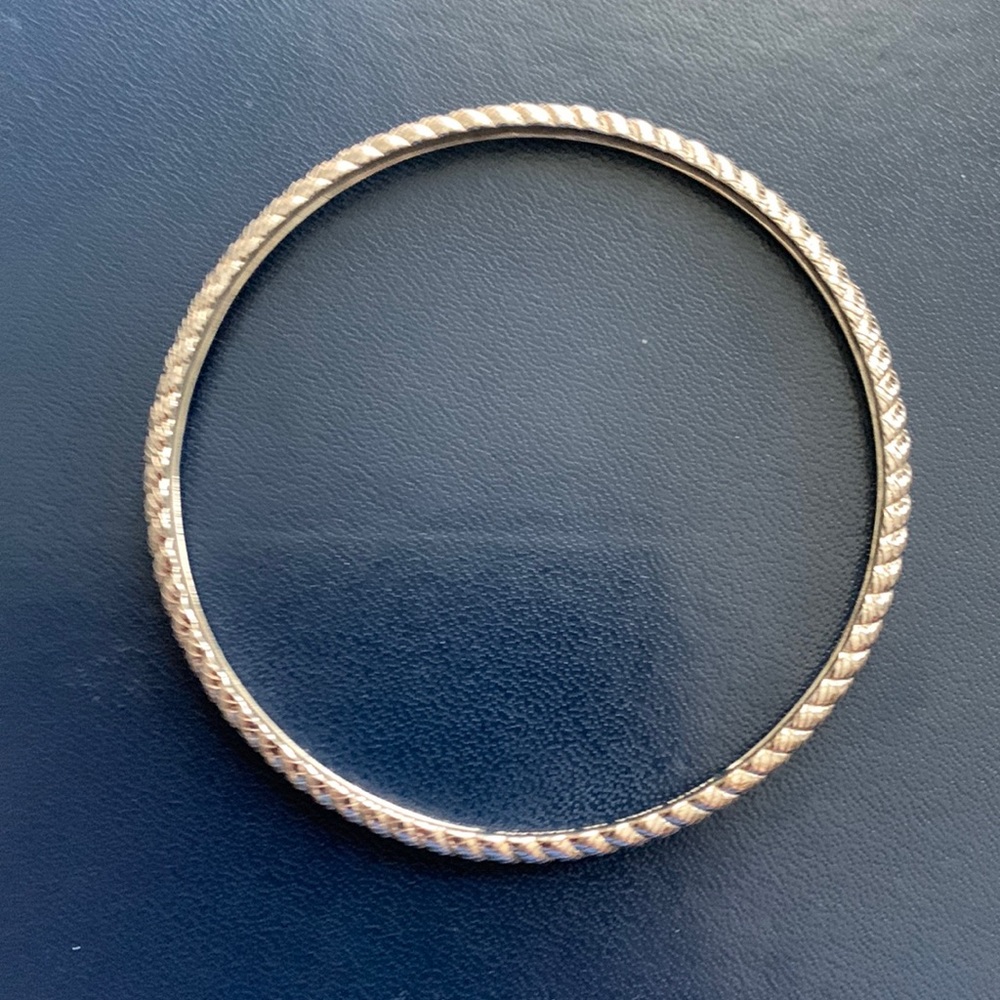Judith Ripka Silver Bangle Bracelet